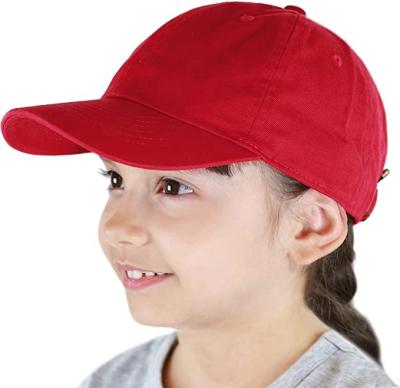 China COMMON Hats Kids 2020 New 6 Panel Washed Custom Breathable 100% Cotton Baseball Caps For Kids/Kids for sale