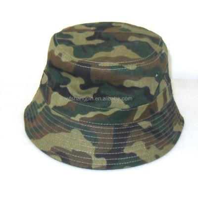 China Character Camouflage Design Bucket Hats Sun Visor Hat 100% Cotton Bucket Hat Military for sale