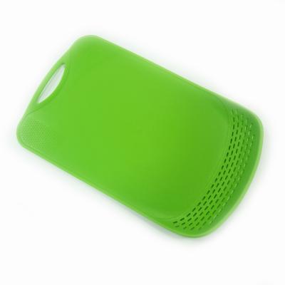 China Stocked PP Cutting Board with Draining and Gathering Basket Garlic Ginger Grinder Function Strainer Chopping Board for sale