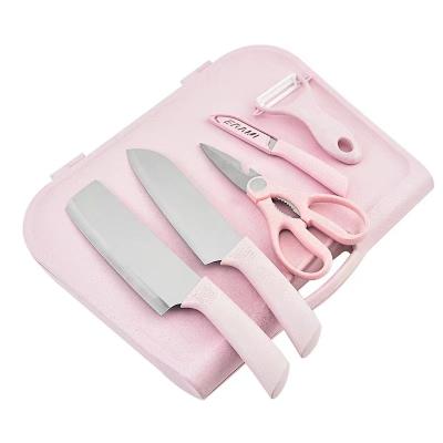 China Home Wheat Straw Chopping Board With Kitchen Viable Multifunctional Knives Use Baby Outdoor Infants Extra Tool for sale