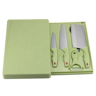 China Disposable Wholesale Cheap 6pcs Kitchen Knife Set With Chopper for sale