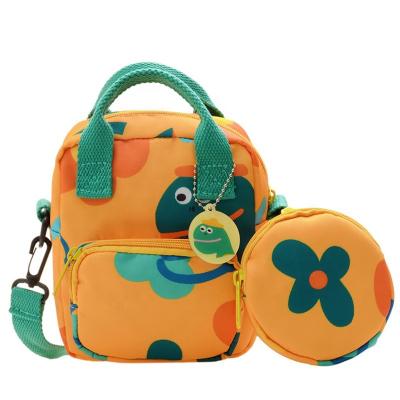 China Wholesale Print Children's Fur Bag Flower PU Cross - Body Kids Infants Shoulder Bags Girls Outdoor Purse Bags With Pearl for sale