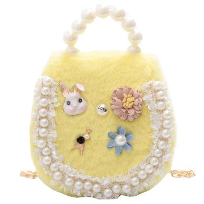 China Wholesale Outdoor Casual Kids PU Cross Fur Bag - Body Kid Babies Handbags Girls Winter Fur Casual Bags For Child for sale