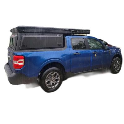 China Aluminum Alloy Ford Maverick 2022 Bed Liner Cover with All Black Truck Bed Camper Canopy for sale