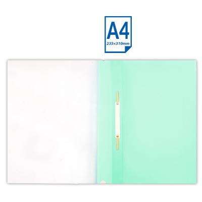 China High Quality China Supplier A4 Sturdy Plastic Folders With Bindings Light Green Folders For School for sale