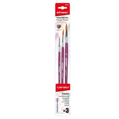 China Long Lifetime Selling Plum Rod Silver White Tube Colorful Nylon Paint Brush Watercolor Brush Set for sale