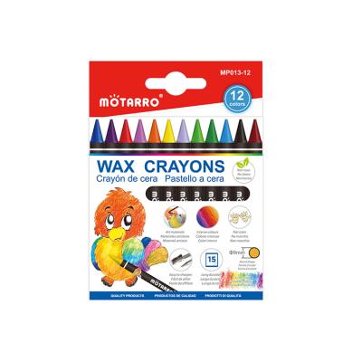 China Competitive Price 12pcs Kids Color Drawing Eco-friendly Oil Wax Pastel Crayon Set For Professional Artist for sale