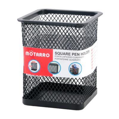 China Office Storage Pen Holders Square Pen Holder Cosmetic Brush Holder Office Organization Eco-friendly for sale