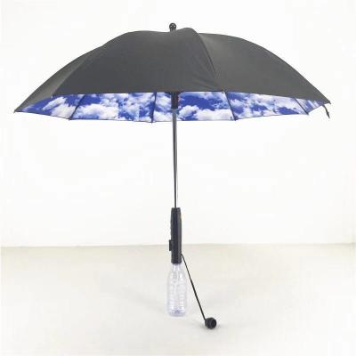 China New Design Anti-UV Hanging Function Stick Water Spray Fan Umbrella With Stocks for sale