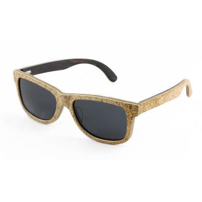 China 2021 Fashion Sunglasses Made with Sawdust Cork Recycled Wood Sunglasses Custom Engraved Cork Wood Sunglasses for sale