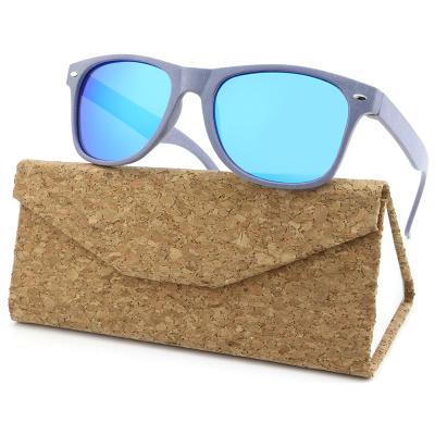 China 2021 Custom Logo Compostable Recycled Wheat Fiber Sunglasses Rectangle Material Unisex Sunglasses Shades for sale