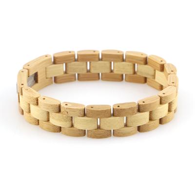 China Custom Casual/Sporty Wooden Bead Bracelet Wooden Logo Wooden Bracelet Wide Bangle for sale