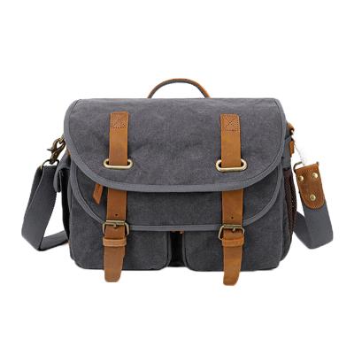 China Waterproof Custom Canvas Sling Camera Bag Waterproof Canvas Travel Dslr Shoulder Camera Bag for sale