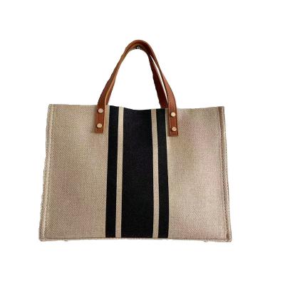 China Wholesale Korean Waterproof Fashionable Canvas Handbag Ladies Ladies Tote Bag for sale