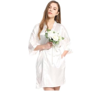 China Hotsale QUICK DRY Women's Home Use Satin Kimono Robe Satin Robe Bridesmaids Long Robe Sleepwear Women Robe for sale