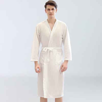 China Hotsale cotton bathrobe hotel quality spa bathrobe long robe unisex QUICK DRY cotton absorbent white bathrobe for sale