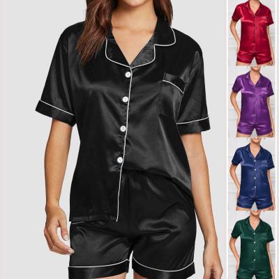 China Wholesale Cheap QUICK DRY Women Nightgowns Pajamas Set Soft Satin Pajamas for sale