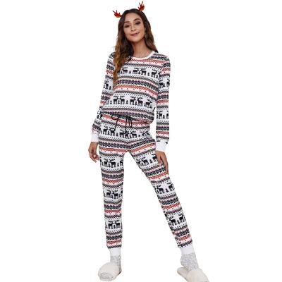 China Wholesale Breathable Christmas Printing Adult 2 Pcs Pajamas For Women Christmas Pajamas Sets Pajamas Christmas for sale