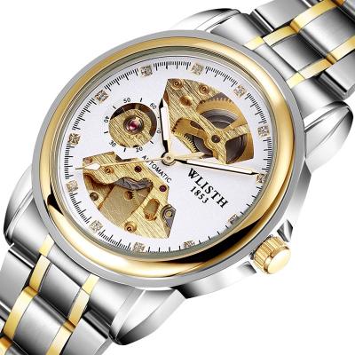 China Wholesale Luxury Water Resistant Automatic Men's Mechanical Wrist Diamond Watch Box Stainless Steel Strap Chain Watch Bands Jewelry For Men for sale