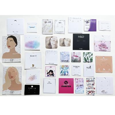 China Custom packaging custom packaging earring hairpin necklace jewelry PVC earring cards name name paper cards custom paper cards for sale