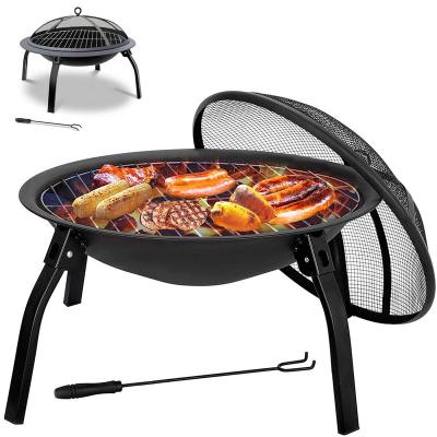 China Viable Outdoor Folding BBQ Grill Outdoor Garden Outlet Factory Fire Pit Backyard Camping Brazier for sale