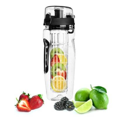 China Sustainable High Quality Premium Fitness Sports Shaker Cup With Strainer Colorful Lid Fruit Plastic Cup for sale