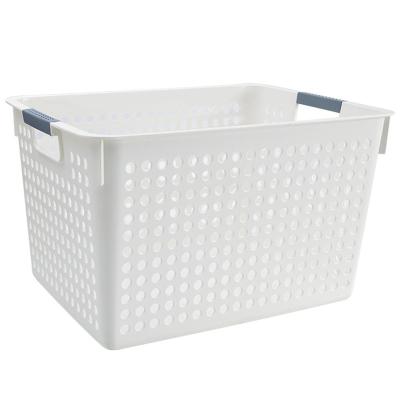 China Viable Grocery Cabinet Rectangular White Drawer Matching And Matching Storage Box Wash Storage Basket Bathing Plastic for sale