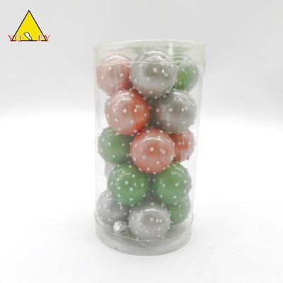 China China Assorted Matte Color And Glossy Ball Packed In PVC Tube Glass Christmas Hanging Decoration for sale