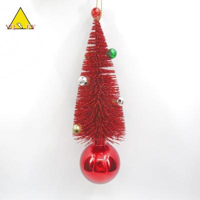 China Europe Dia5.5cm Small New Collection Plastic Glass Christmas Tree Ball Hanging Decoration for sale