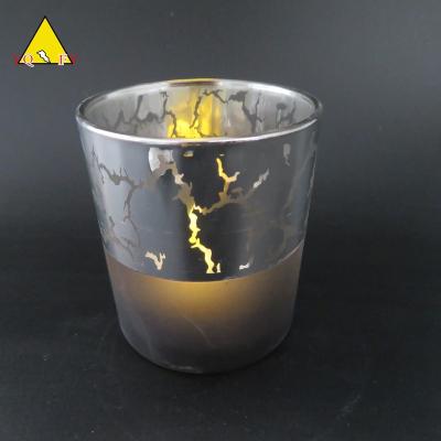 China Home Decoration Silver Candle Holder With Matte Brown Lightning Candle Holder for sale