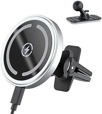 China new factory 15W fast magnetic car charging magnetic wireless charger direct sales high quality goods for sale