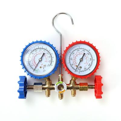 China Brass Hot sale ac hvac air conditioner refrigeration pressure value digital manifold gauge R12 R22 R502 for sale