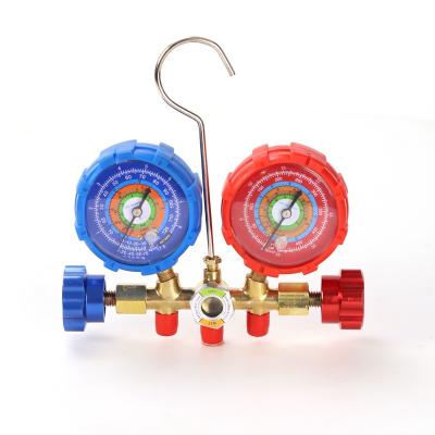 China Metal handle Refrigeration manifold gauge kit for R22 134A with charging hose for sale