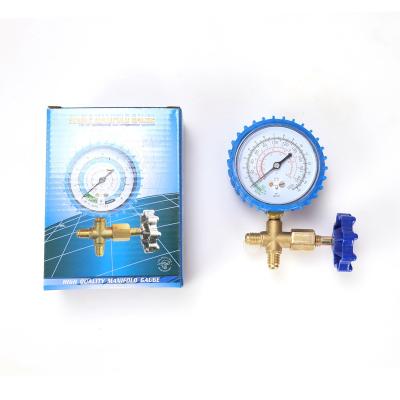 China Air Conditioning System Promaker 7days fast delivery Refrigeration System Brass Single Manifold Gauge Set Manifold Pressure Gauge for sale