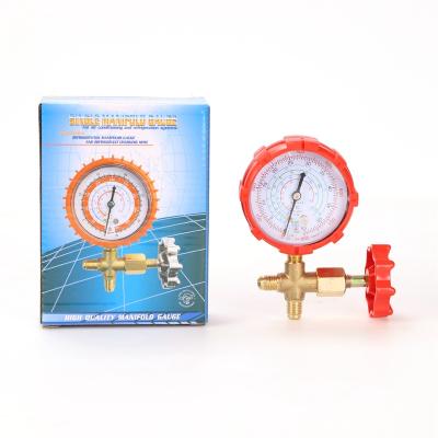 China Air Conditioning System Refrigeration System Brass Single Manifold Gauge Set Manifold Pressure Gauge for sale