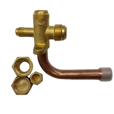 China Commercial 90 degree Air conditioner refrigeration valve/ac service valve/brass fitting for sale