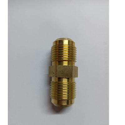 China Refrigerator spare parts brass copper fitting flare union 1/4 inch Equal for sale