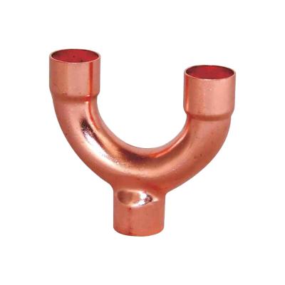 China 3 Way Y Branch Copper Tube Connector Tee Pipe Fitting Equal/Reducing for sale