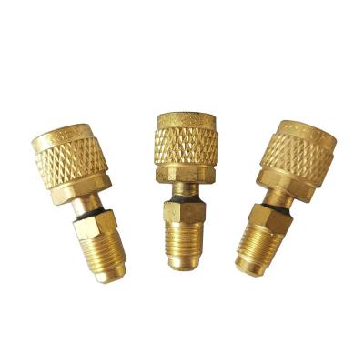 China Copper fittings brass R410A charging hose adapter Reducing for sale