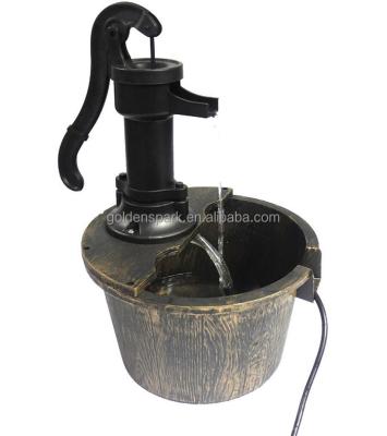 China CLASSIC Outdoor Decoration Garden Barrel Electric Water Fountain Pump with CE&ROHS for sale