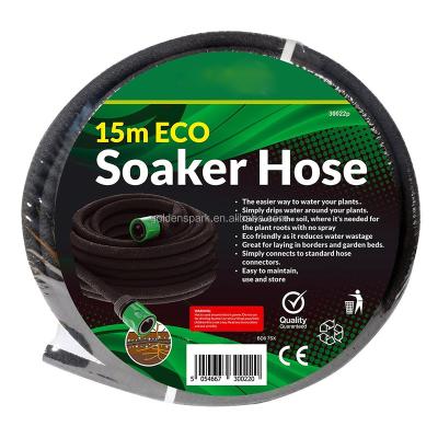 China Garden Lawn Soft Greenhouse Plant Watering Porous Soaker Hose With Nozzle for sale