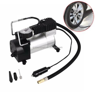 China OIL-LESS 12v Portable Car Mini Air Compressor For Auto Electric Tire Air Inflator for sale