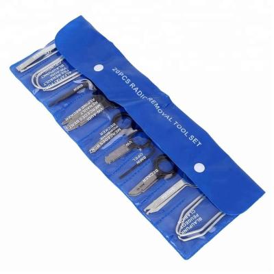 China 20PCS Car Stainless Steel Auto Radio Stereo Car Key Removal Installation Wrench Tool Kit for sale