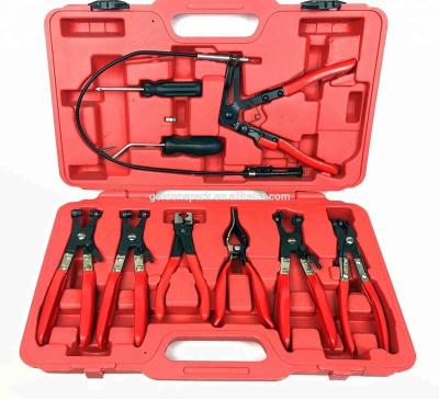 China Auto Repair Tools 9PCS Hose Clamp Clip Pliers Set Kit Swivel Jaw Flat Angled Automotive Strip Pliers for sale