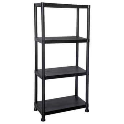 China 4 Tier Kitchen Corner Bedside Storage Book Shelves Viable Plastic Rack for sale