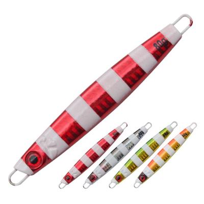 China Alloy 80g Jig 250g Saltwater Lead Fishing Lure Metal Jigs Long Cast Rapid Sinking Building Lure for sale