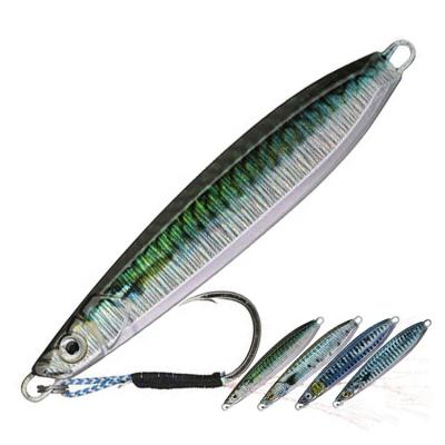 China Alloy 20g 35g 45g 55g Lead Gear Vertical Metal Fishing Lure With Jig Hook for sale