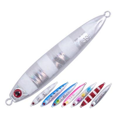 China Lead Alloy Shore Casting Long Cast Fishing Baits Saltwater Jig Lure 30g 40g 60g Sea Fishing Freshwater Warped Bass for sale