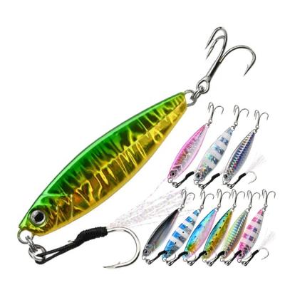 China Lead Alloy Shore Cast Fishing Lures Bait Jig Bait 20g 30g 40g 60g Artificial Jig Metal Lure Slow Jigging Bait for sale