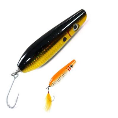 China 42g Wooden Snap Lures Wood Bait Ocean Seawater Snap Inshore Fishing Lures Hard Bait For Big Game Tuna Tackle for sale